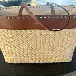 Valentino Raffia Tote
